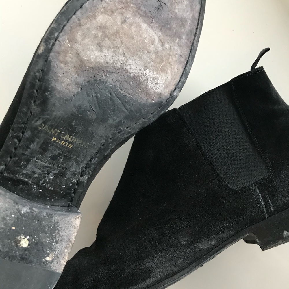 Mens Saint Laurent Suede Chelsea Boots Size 42 - Picture 2 of 6